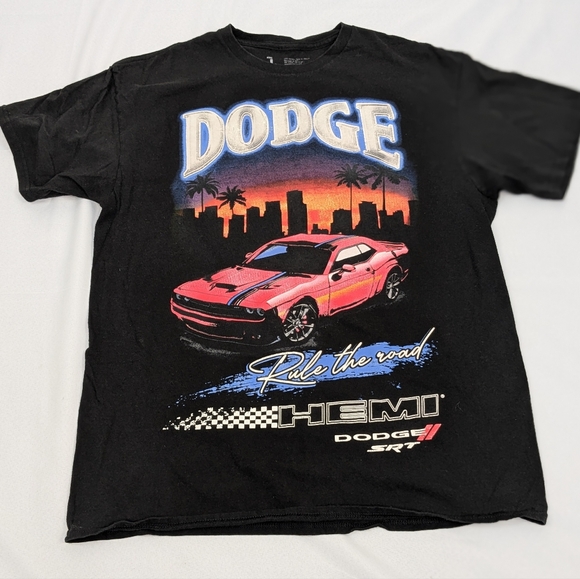 Dodge Hemi X Reason Men's T-Shirt Size Large Black USA Nascar Challenger Cotton - Picture 1 of 9